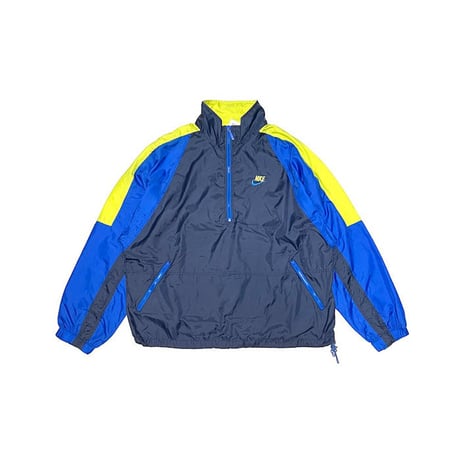 【USED】90'S NIKE HALF ZIP NYLON JACKET BLUE × YELLOW