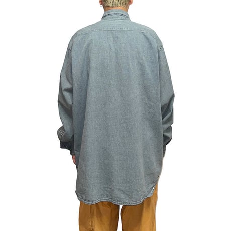 【USED】80'S OLD STUSSY OVERSIZED B.D. SHIRT