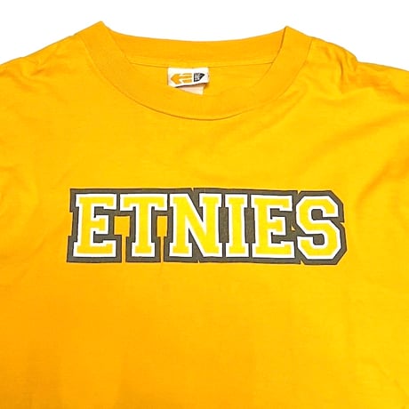 【USED】90'S etnies LOGO L/S T-SHIRT YELLOW