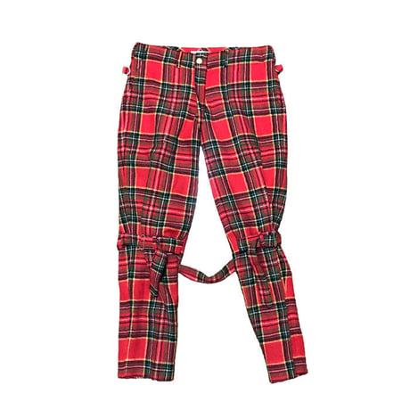 【USED】90'S VIVIENNE WESTWOOD MAN TARTAN CHECK BONDAGE TROUSERS