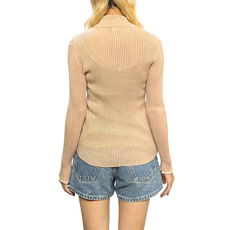 【USED】00'S TIME POSTMODERN GLITTER RIB KNIT TOP