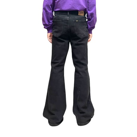 【USED】00'S Lee HIGH RISE FLARE PANTS BLACK