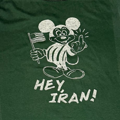 【USED】80's "HEY, IRAN! " PROVOCATIVE BOOTLEG T-SHIRT