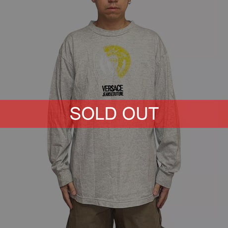 【USED】90's BOOTLEG MEDUSA EMBROIDERY L/S T-SHIRT
