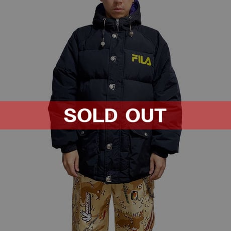 【USED】90'S  FILA HOODED DOWN JACKET