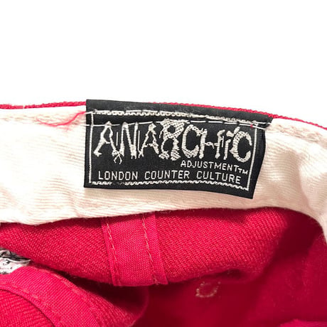 【USED】90'S ANARCHIC ADJUSTMENT 6-PANEL CAP RED