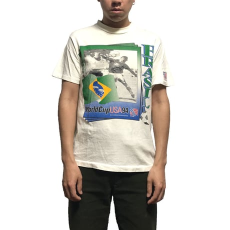 【USED】90'S  BRAZIL SOCCER WORLD CUP T-SHIRT