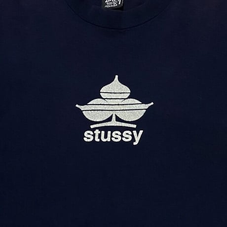 【USED】90'S STUSSY CLUB MOTIF LOGO T-SHIRT