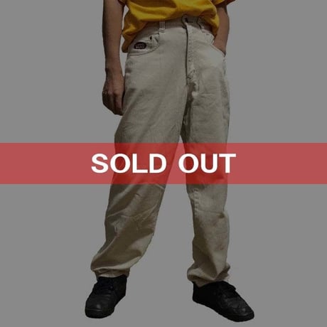 【USED】90'S VANS WHITE DENIM PANTS