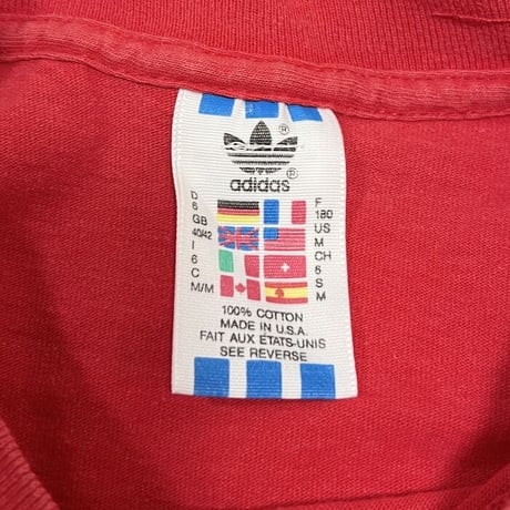 【USED】90's ADIDAS SOCCER LOGO T-SHIRT