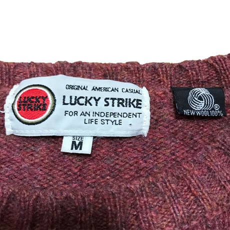 【USED】VINTAGE LUCKY STRIKE KNIT SWEATER