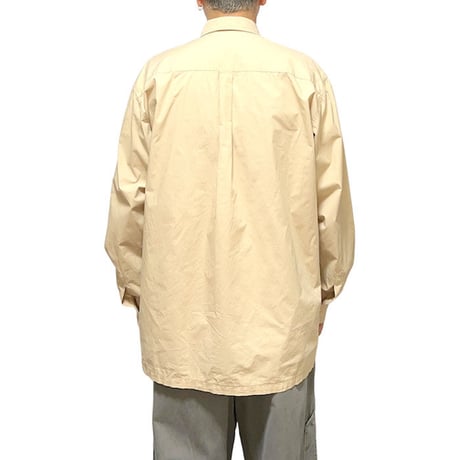 【USED】90'S-00'S STUSSY LINE SHIRT BEIGE × NAVY