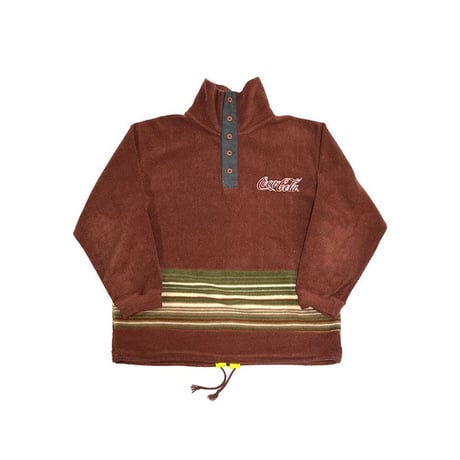 【USED】90'S COCA-COLA HALF-BUTTON FLEECE TOP