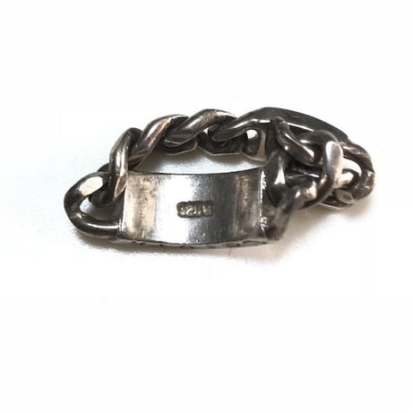【USED】90'S CALVIN KLEIN FLAT LINK CHAIN SILVER RING