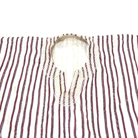 【USED】00'S AFRICAN FUGU BATAKARI SMOCK JACKET RED STRIPE