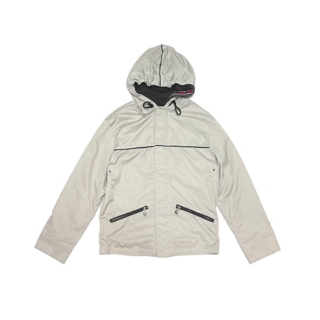 【USED】00's ARMANI JEANS LIGHT SHELL HOODED ZIP JACKET