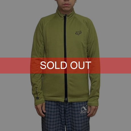 【USED】00's FOX RACING MICRO GRID FLEECE ZIP-UP TOP