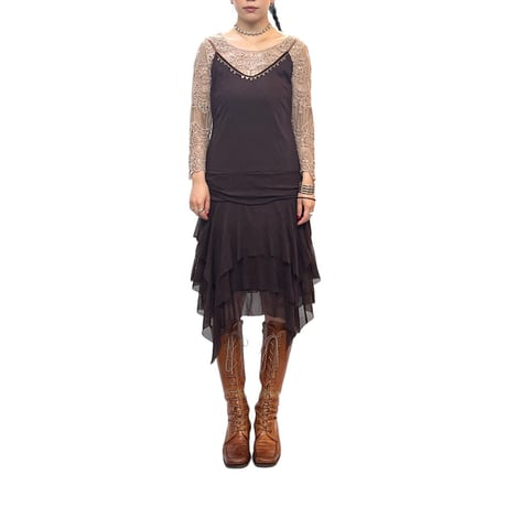 【USED】90's-00's Fashion Studio BOHEMIAN CAMI DRESS