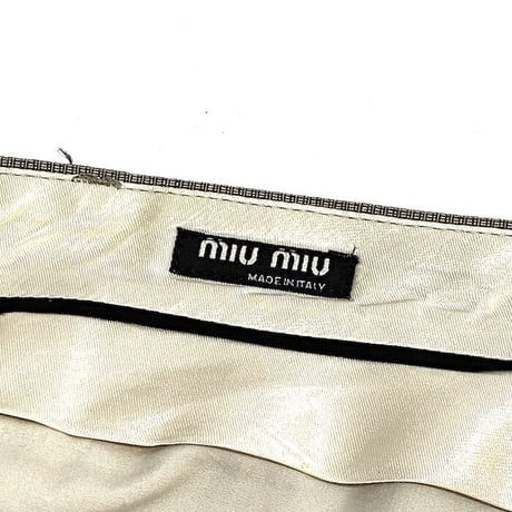 【USED】00'S MIU MIU SLIM CHECK TROUSERS