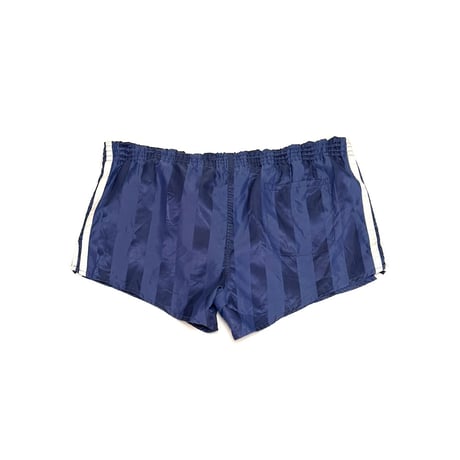 【USED】80's adidas RUNNING SHORTS STRIPE NAVY MADE IN WEST GERMANY