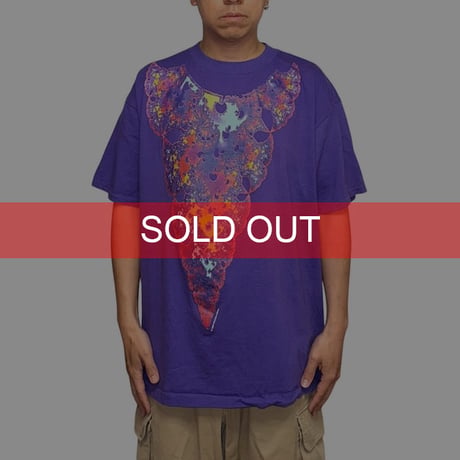 【USED】90's FRACTALVISION T-SHIRT PURPLE