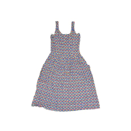 【USED】70's-80's ALLOVER PATTERN PINAFORE DRESS