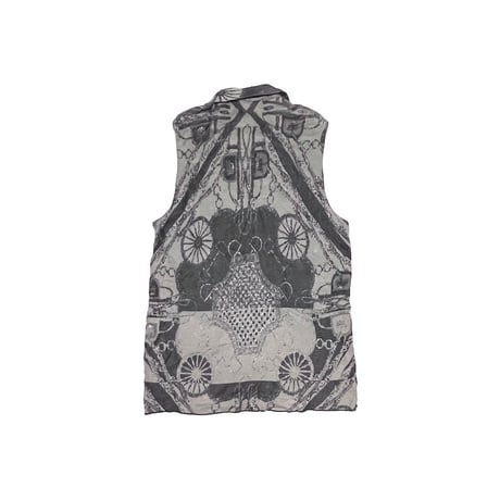 【USED】00's bernhard willhelm COTTON KNIT SLEEVELESS JACKET DRESS