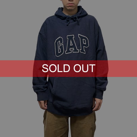 【USED】90'S-00'S OLD GAP REVERSE WEAVE TYPE LOGO PARKA