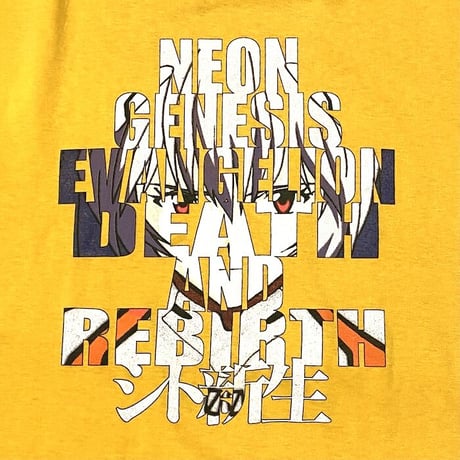 【USED】90'S COSPA NEON GENESIS EVANGELION DEATH AND REBIRTH T-SHIRT