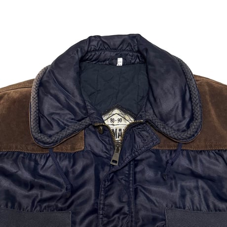 【USED】80's ARMANI JEANS NYLON × SUEDE FLIGHT JACKET
