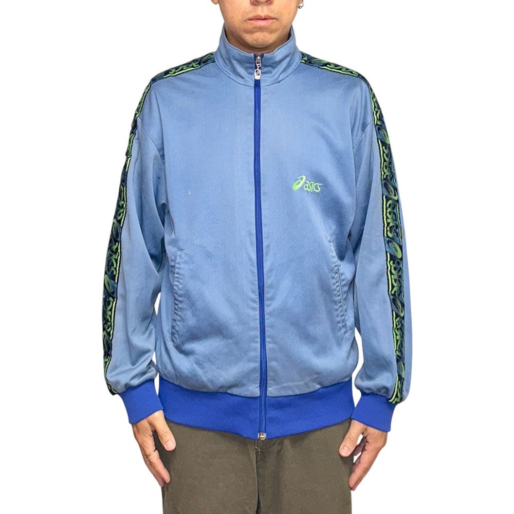 USED】80's EURO asics TRACK JACKET BLUE | KONBINI USED】80's EURO asics TRACK JACKET BLUE | KONBINI