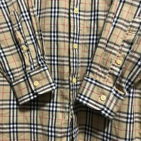 【USED】90'S BURBERRYS NOVA CHECK B.D SHIRT