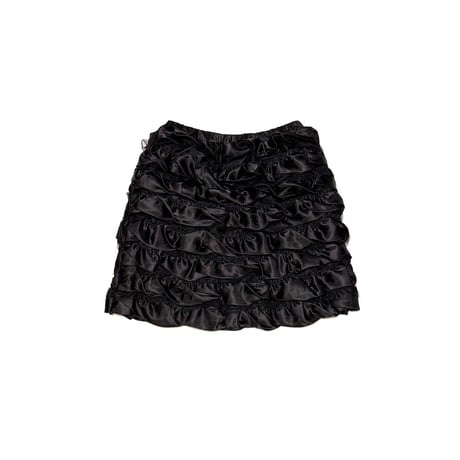 【USED】00's Hanna Andersson Satin Tiered Mini Skirt