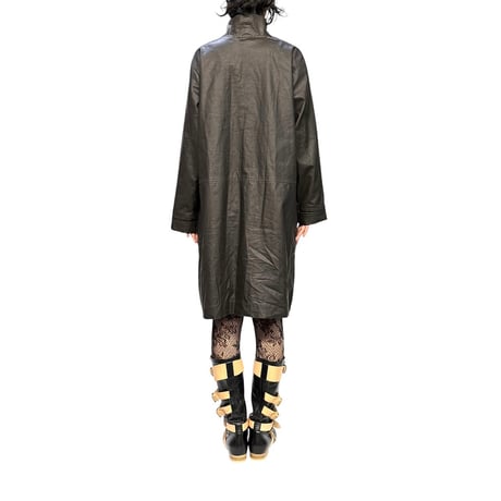 【USED】00's EURO NIKE LAMINATED COTTON LINEN COAT