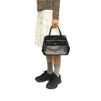 【USED】70's LEATHER HAND BAG with S&H ZIPPER