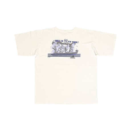 【USED】90's adidas × New York Yankees Photo Graphic T-shirt Made in USA
