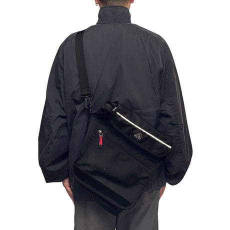 【USED】90's NIKE ACG 2WAY Utility Shoulder & Messenger Bag Black × Red Lining