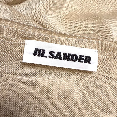 【USED】00's JIL SANDER Sheer Viscose Knit Tank Top Beige