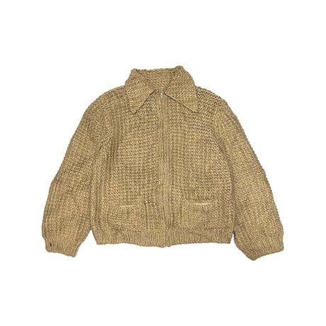 【USED】70's HAND CRAFTED WOOL KNIT JACKET