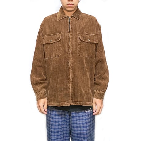 【USED】90'S 955 CORDUROY ZIP SHIRT JACKET