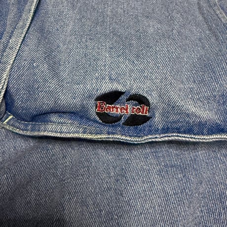 【USED】90's Barrel Roll Baggy Denim Pants with Flap Back Pockets