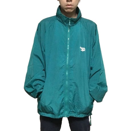 【USED】90'S REEBOK NYLON JACKET GREEN