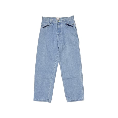 【USED】90's Barrel Roll Baggy Denim Pants with Flap Back Pockets