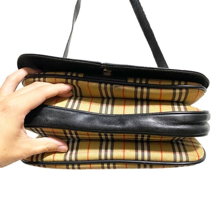 【USED】80'S-90'S BURBERRYS NOVA CHECK SHOULDER BAG