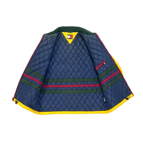 【USED】90'S TOMMY HILFIGER PADDED JACKET YELLOW