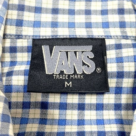 【USED】90'S OLD VANS S/S CHECK SHIRT