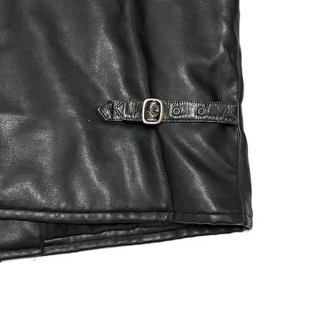 【USED】80's-90's EMPORIO ARMANI SHORT LENGTH SYNTHETIC LEATHER JACKET