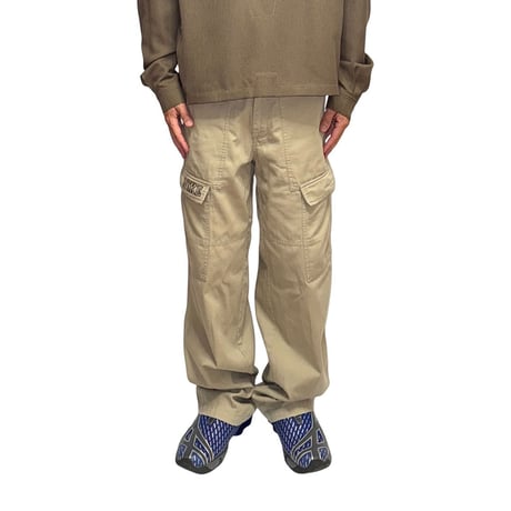 【USED】00's NIKE Logo Embroidery Cargo Pants Beige
