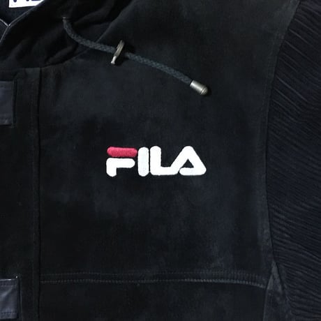 【USED】90'S FILA SUEDE×CORDUROY COAT