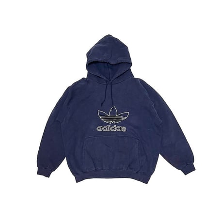 【USED】90'S ADIDAS TREFOIL EMBROIDERY HOODIE
